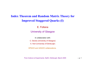 Index Theorem and Random Matrix Theory for Improved Staggered Quarks (I)