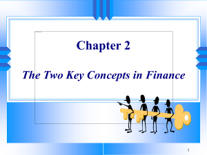 Chapter 2 The Two Key Concepts in Finance 1