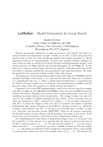 LocModGen – Model Generation by Local Search