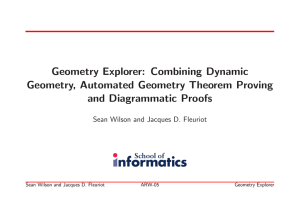 Geometry Explorer: Combining Dynamic Geometry, Automated Geometry Theorem Proving and Diagrammatic Proofs