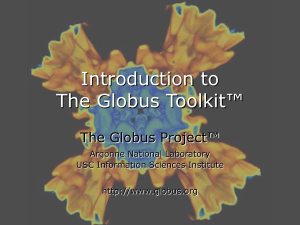 Introduction to The Globus Toolkit™ The Globus Project™ Argonne National Laboratory