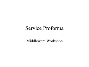 Service Proforma Middleware Workshop