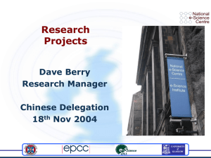 Research Projects Dave Berry Research Manager