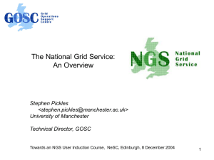 The National Grid Service: An Overview