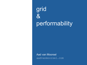 grid &amp; performability Aad van Moorsel