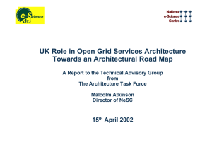 UK Role in Open Grid Services Architecture