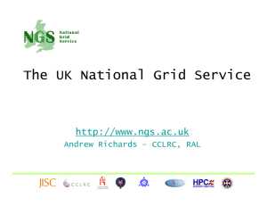 The UK National Grid Service  Andrew Richards – CCLRC, RAL