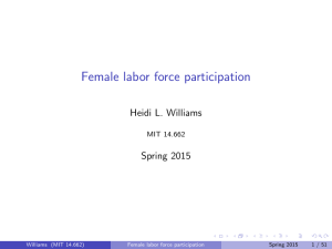 labor force participation Female L. Williams Heidi