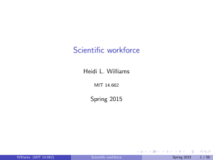 workforce Scientiﬁc L. Williams Heidi