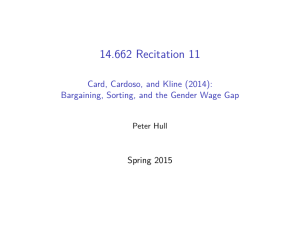 Recitation 11 14.662 Cardoso, and Kline (2014): Card,