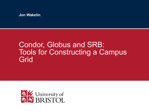 Condor, Globus and SRB: Tools for Constructing a Campus Grid Jon Wakelin