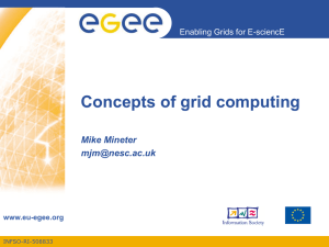Concepts of grid computing Mike Mineter  Enabling Grids for E-sciencE
