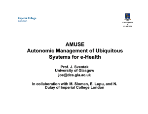 AMUSE Autonomic Management of Ubiquitous Systems for e -