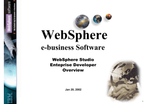 WebSphere e-business Software  WebSphere Studio