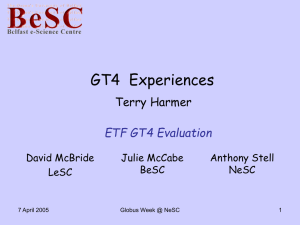 GT4  Experiences Terry Harmer ETF GT4 Evaluation David McBride