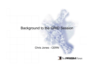 Background to the GRID Session Chris Jones - CERN