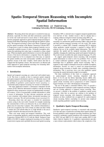 Spatio-Temporal Stream Reasoning with Incomplete Spatial Information