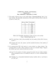 Data, Models, and Decisions 15.060 1 Homework