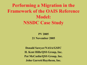 Performing a Migration in the Framework of the OAIS Reference Model: