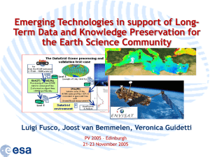 Emerging Technologies in support of Long- the Earth Science Community