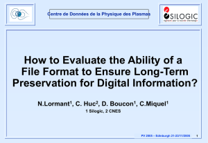 How to Evaluate the Ability of a Preservation for Digital Information? N.Lormant
