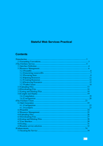 Stateful Web Services Practical Contents