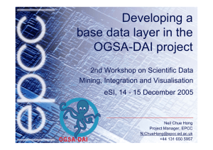 Developing a base data layer in the OGSA-DAI project