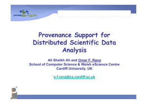 Provenance Support for Distributed Scientific Data Analysis