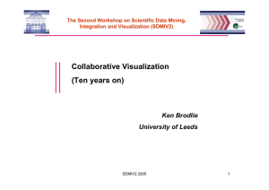 Collaborative Visualization (Ten years on) Ken Brodlie University of Leeds