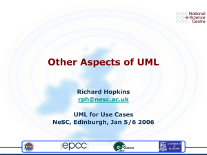 Other Aspects of UML Richard Hopkins UML for Use Cases