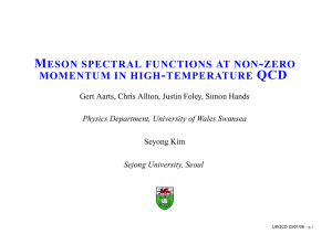 M - QCD ESON SPECTRAL FUNCTIONS AT NON