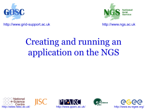 Creating and running an application on the NGS  -support.ac.uk