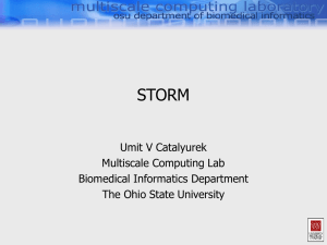 STORM Umit V Catalyurek Multiscale Computing Lab Biomedical Informatics Department