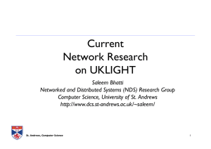 Current Network Research on UKLIGHT