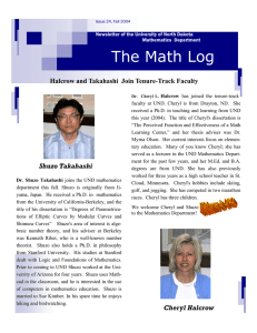 The Math Log Halcrow and Takahashi  Join Tenure-Track Faculty