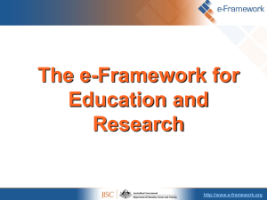 The e-Framework for Education and Research -framework.org