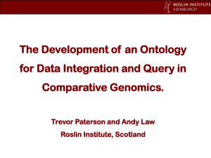 The Development of  an Ontology Comparative Genomics.