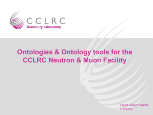 Ontologies &amp; Ontology tools for the CCLRC Neutron &amp; Muon Facility e-Science