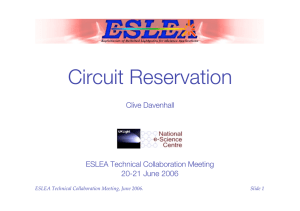 Circuit Reservation Clive Davenhall ESLEA Technical Collaboration Meeting 20-21 June 2006