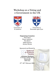 Workshop on e-Voting and e-Government in the UK
