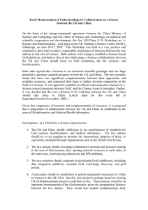 Draft Memorandum of Understanding for Collaboration on e-Science