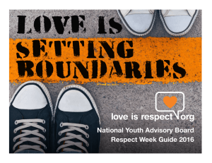 LOVE IS SETTING BOUNDARIES National Youth Advisory Board