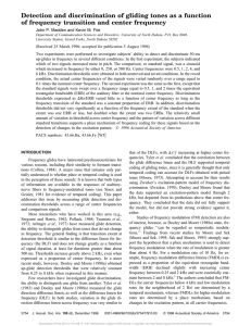 Detection and discrimination of gliding tones as a function