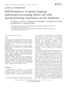 Self-Perceptions of speech language pathologists-in-training before and after