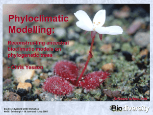 Phyloclimatic Modelling: Reconstructing ancestral bioclimatic models on