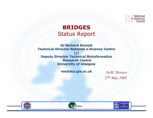 BRIDGES Status Report