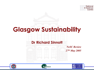 Glasgow Sustainability Dr Richard Sinnott NeSC Review 27