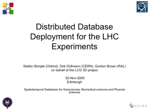 Distributed Database Deployment for the LHC Experiments