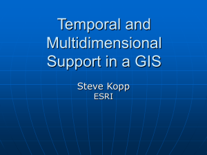 Temporal and Multidimensional Support in a GIS Steve Kopp