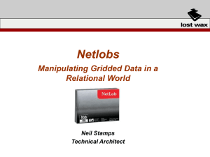 Netlobs Manipulating Gridded Data in a Relational World Neil Stamps